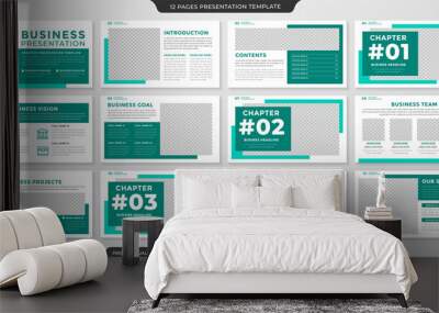 business presentation template Wall mural