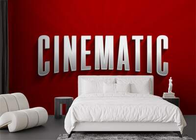 cinematic text effect template design with 3d style use for business brand and logo Wall mural