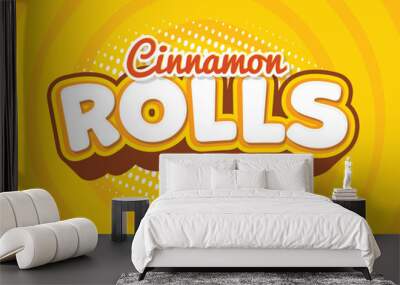 cinnamon rolls editable text effect template use for font style logo	 Wall mural