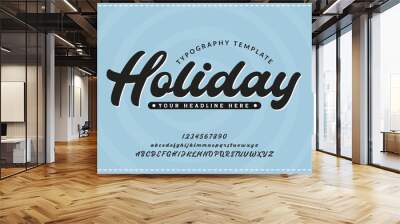 creative typography template with calligraphy font style use for brand and logo vector illustration. abstract background poster Wall mural