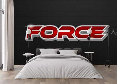 force text effect editable template with abstract and modern style use for business logo and brand Wall mural