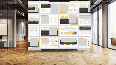 multipurpose presentation template design with clean style and modern layout use for business annual report Wall mural