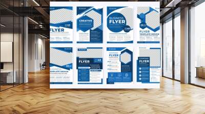 set of business flyer template with minimalist layout and modern style use for promotion kit Wall mural