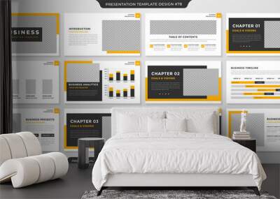 set of corporate presentation template design with minimalist concept and modern layout use for annual report and business profile Wall mural