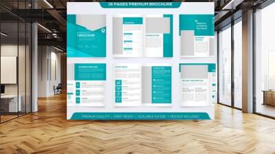 set of minimalist business brochure template with simple style and modern layout  Wall mural