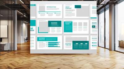 set of presentation layout template with minimalist style and modern concept use for business profile and annual report Wall mural