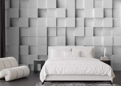 White background texture. 3d rendering, 3d illustration. Wall mural