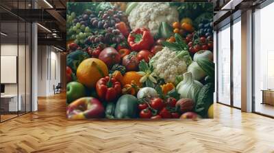 A Bountiful Harvest of Fresh Produce Wall mural