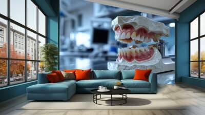 Dental Model Display in Laboratory. Wall mural