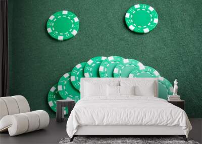 poker chips at the poker table,props for playing poker Wall mural