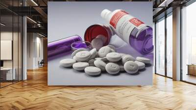 Image Background of Suspicious Poison Pills Wall mural