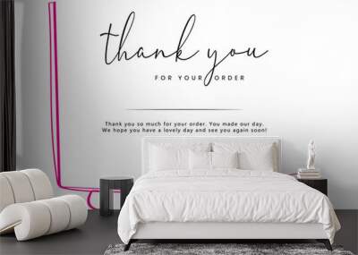 Thank you for your order card eps vector Wall mural