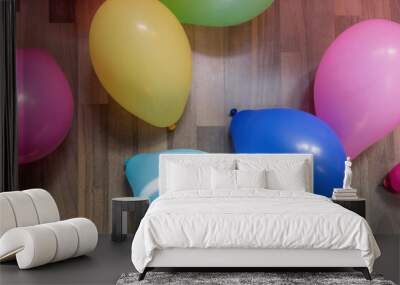 colorful balloons at a party Wall mural