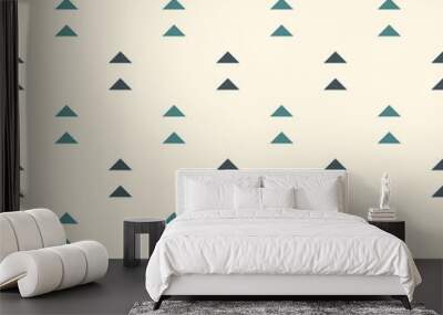 Repeated mini triangles on white background. Simple abstract wallpaper. Seamless pattern design with geometric figures. Wall mural