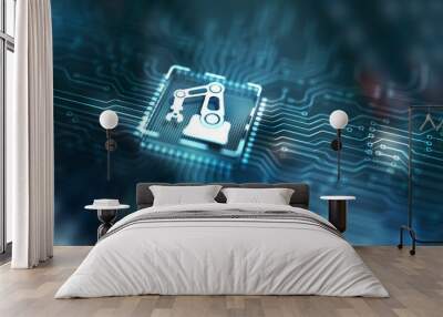 Automation Software Innovation technology. Business process optimisation concept Wall mural