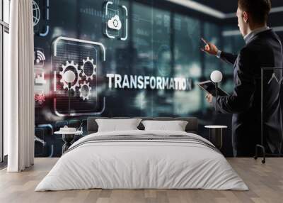 Business Digital Transformation. Future and Innovation Internet and network concept. Technology background Wall mural