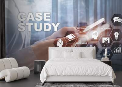 Case Study. Business, internet and tehcnology concept Wall mural