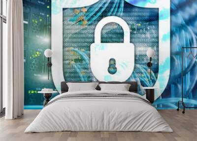 Cyber Security lock Information Privacy Data Protection 2020. Wall mural