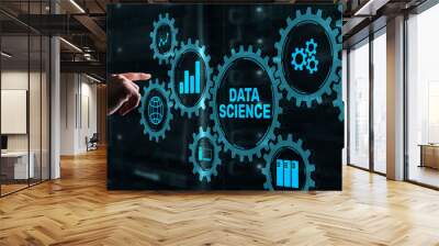 Data science analytics. Internet and technology concept concept Wall mural