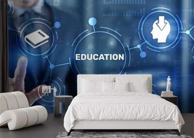 E learning Education Internet Webinar Online courses concept Wall mural