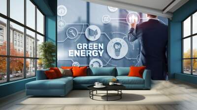 Green Energy Natural Ecology Power electric speed creative. Technology ecology concept Wall mural