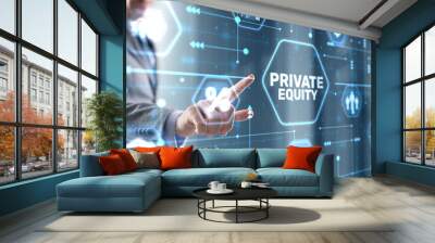 Private equity investment business concept. Technology Internet concept Wall mural