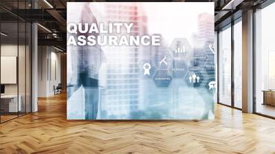 The Concept of Quality Assurance and Impact on Businesses. Quality control. Service Guarantee. Mixed media. Wall mural