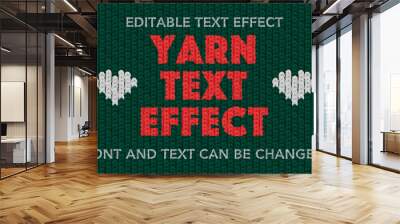 Yarn texture text effect Wall mural