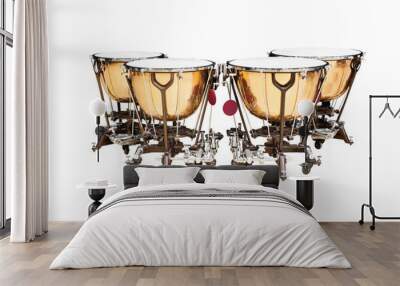 Timpani isolated on white background Wall mural