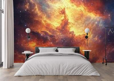 cosmic nebula dreamscape vast colorful space vista with swirling gases and distant stars ethereal beauty of the universe captured in breathtaking detail Wall mural