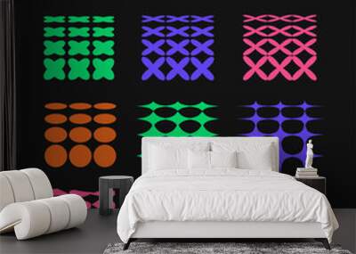 Geometric brutalism shape graphic design Wall mural