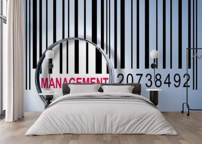 Management on barcode Wall mural