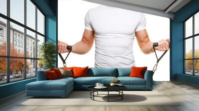 Male body in white shirt Wall mural