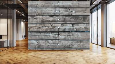 Wood plank brown texture background. Wall mural