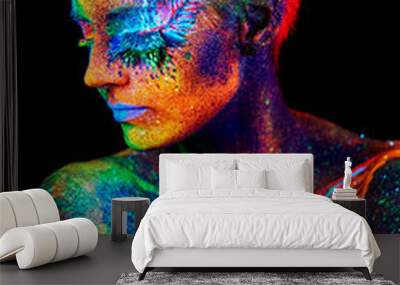 close up uv portrait Wall mural