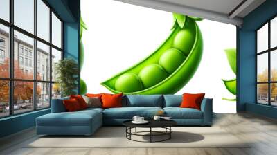 green peas beans isolated png Wall mural