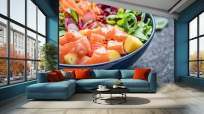 poke bowl fresh salad Wall mural