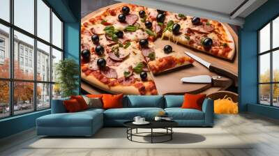 Italian pizza Wall mural