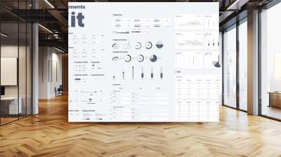 UI Graph and charts Kit elements for mobile or website  Wall mural