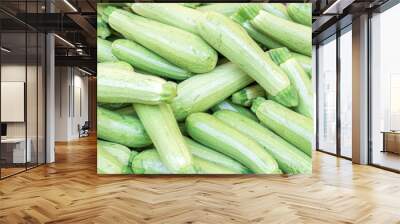 Food background with ripe zucchini Wall mural