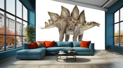 3D model Stegosaurus isolated on white background Wall mural