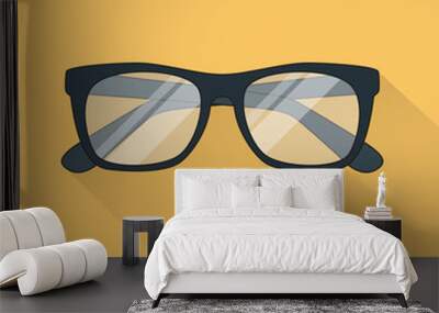 vector glasses icon flat style Wall mural