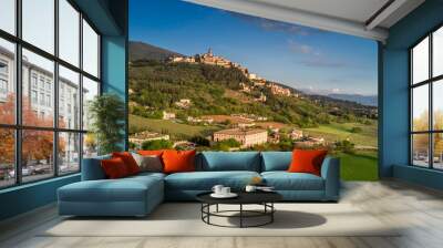 Trevi, Umbria, Italy: aerial photo Wall mural