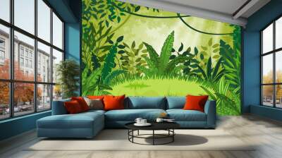 Illustration jungle landscape Wall mural