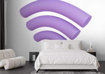 3d rendering Wifi Signal icon object Wall mural