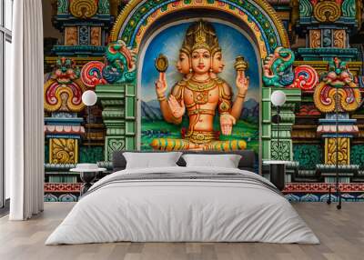 A Hindu Shrine in Bangkok, Thailand Wall mural