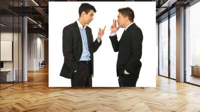 business men having skirmish Wall mural