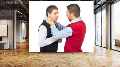 Two men fighting Wall mural