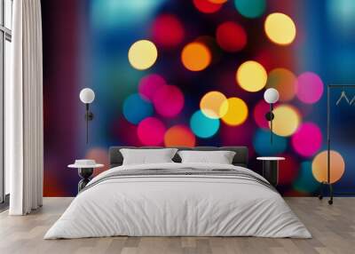 blurred christmas background Wall mural