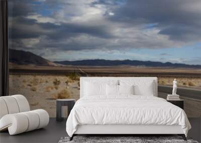 stormy death valley highway panorama Wall mural